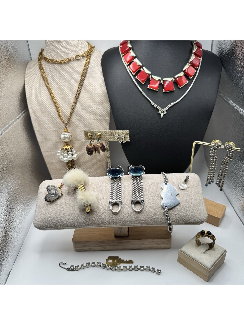 Grandma’s OLD Jewelry 12 Pc Lot Some Signed Coro, Charel, Leo Glass, Japan READ